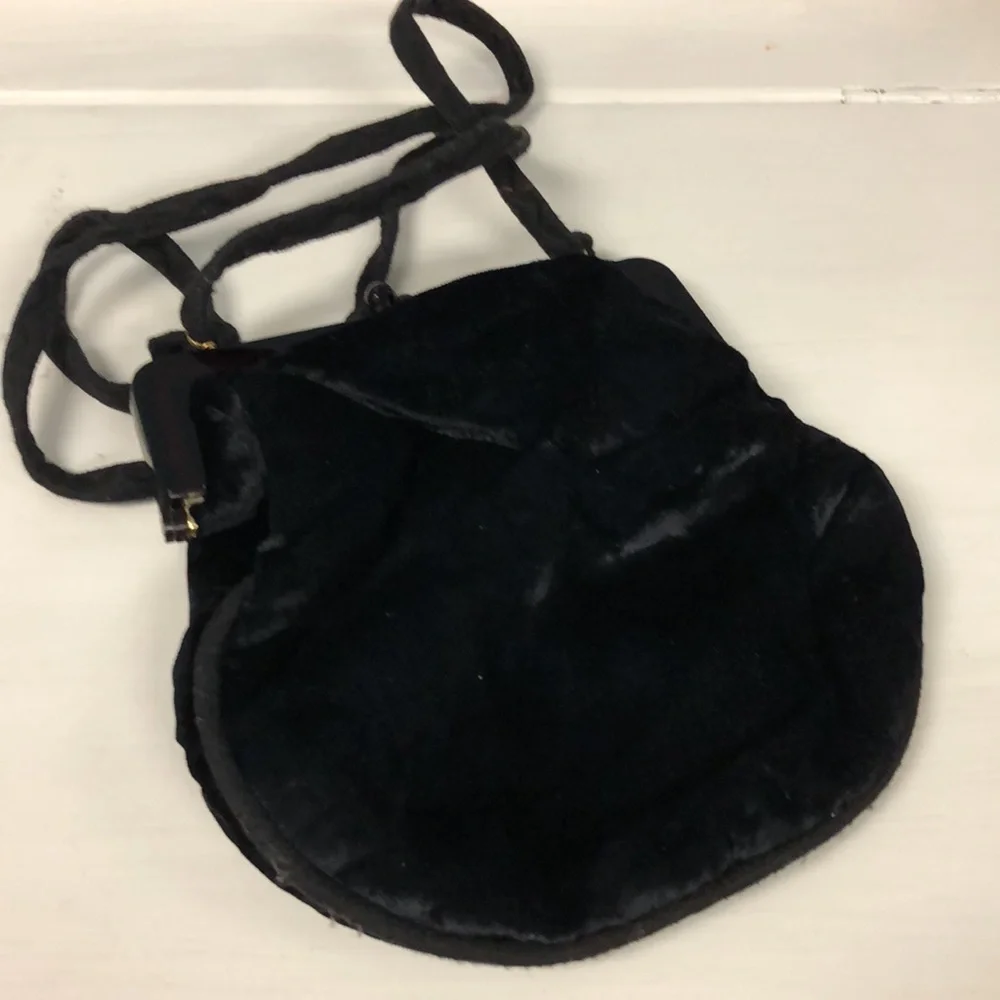 Rare Vtg hand painted by‎ Anna Steiner made in England 8” coin style purse